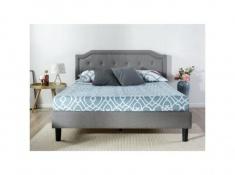 בסיס מיטה מרופד אפור