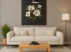 מערכת ישיבה פרימיום דו מושבית 1.60 מ אושן שמנת