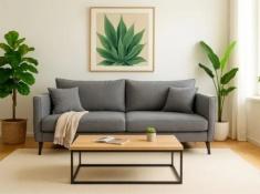 מערכת ישיבה דו מושבית 1.60 מ אלן אפור