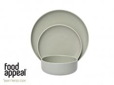 צלחות פוד אפיל אפורות 