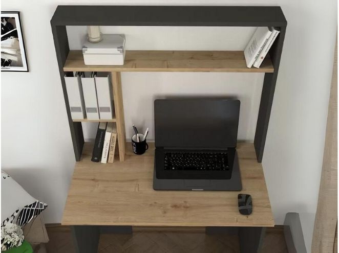 שולחן כתיבה מעוצב עם מדפי אחסון דגם ליאדה