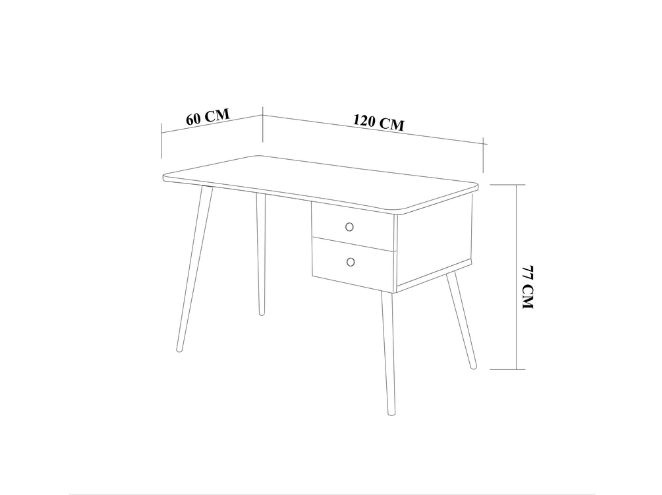 שולחן כתיבה מעוצב דגם סאשה לבן