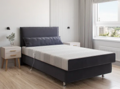 מיטת יחיד חשמלית צבע אפור